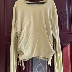 Hollister Yellow Green Long Sleeve Top
